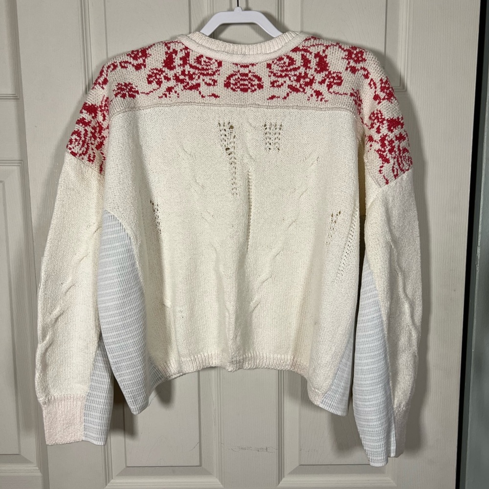 NWOT Anthropologie Pilcro Crew Neck Patch Sweater - Picture 6 of 9